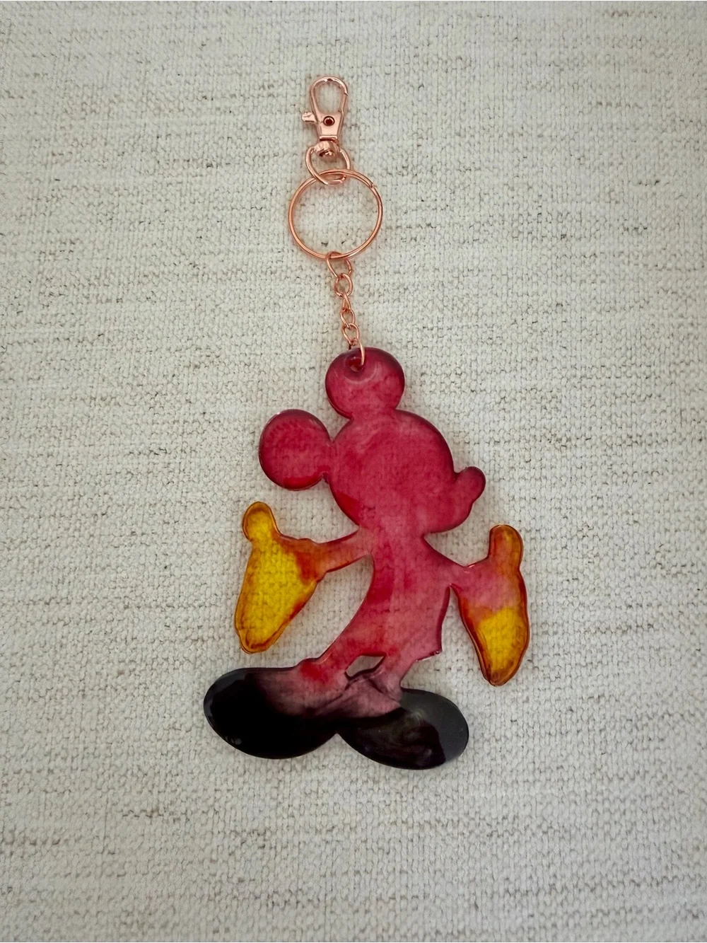 Disney‑Inspired Resin Mickey‑Style Keychain